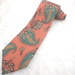 4/$20 Courchevel Paisley Tie Silk Designer Vintage